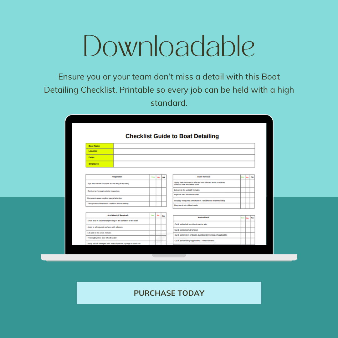 Boat Detailing Checklist