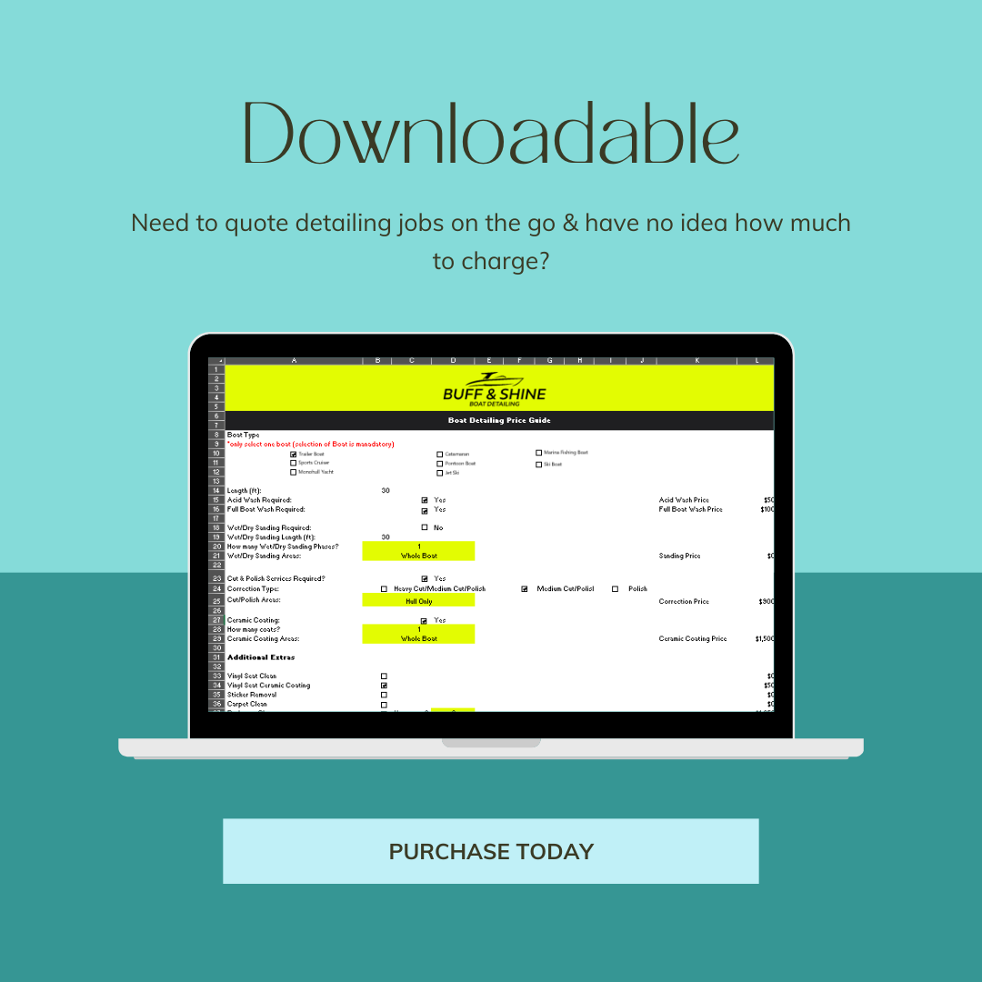 Boat Detailing Price Indicator Tool (Excel)
